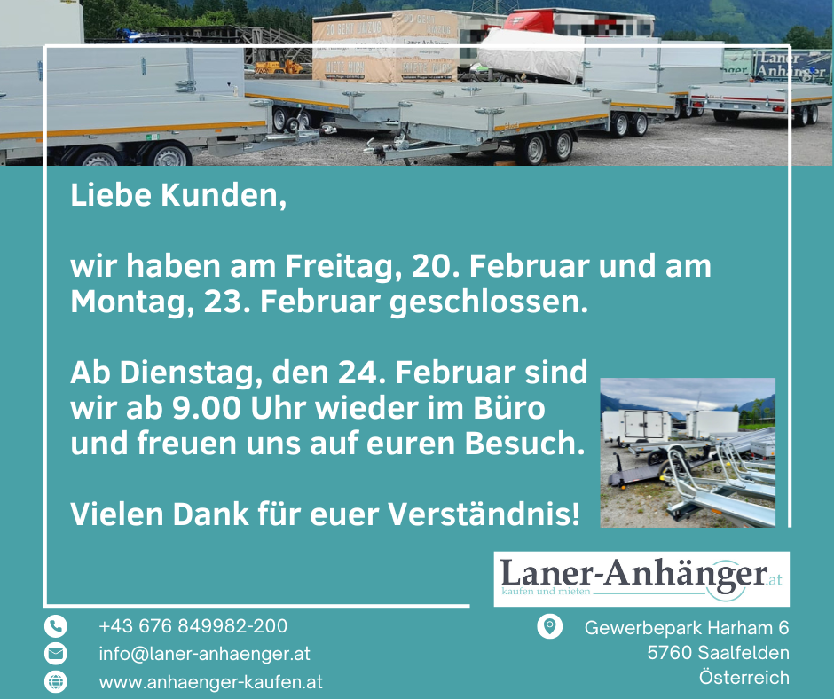 Wir haben geschlossen 20.02.