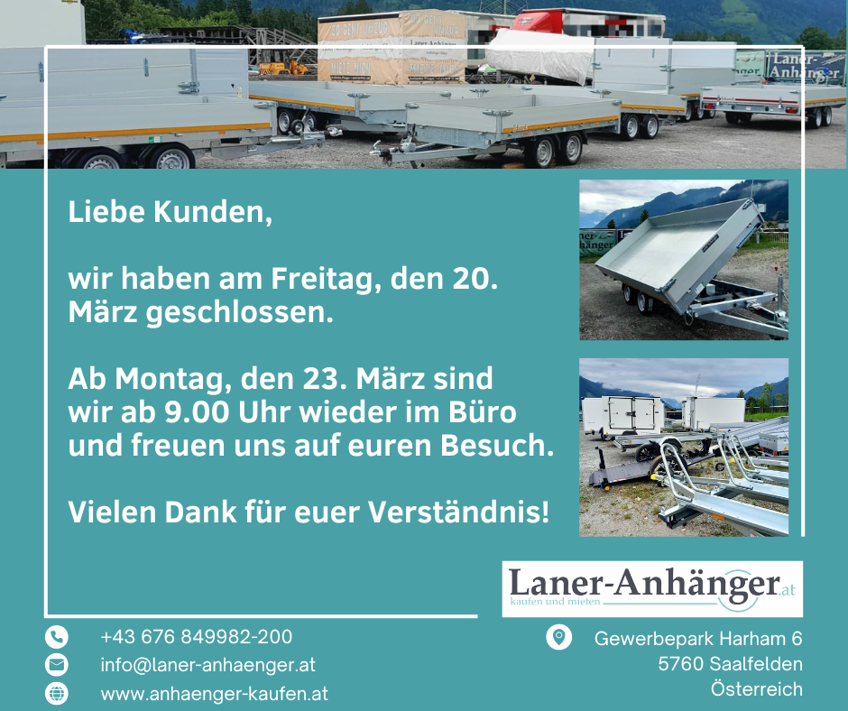 Wir haben geschlossen 20.03.