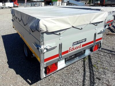 Eduard Hochlader 200x145cm 1350 kg mit Aufsatzbordwände Fix und Flachplane