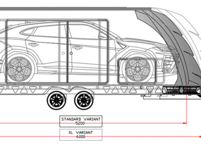 Turatello Transporter Serie XL Version Laner Anhänger