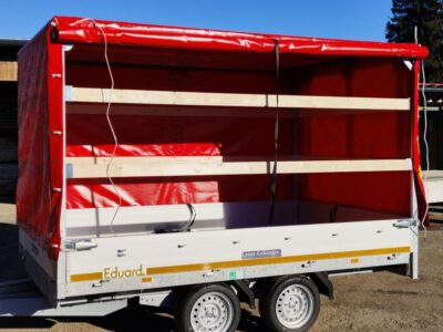 Eduard HL 311 x 200 - 2700kg mit beschriftetem Planenaufbau Laner Anhänger