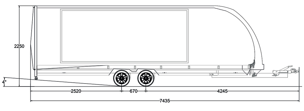 Turatello Motorsport Serie XL Version Laner Anhänger