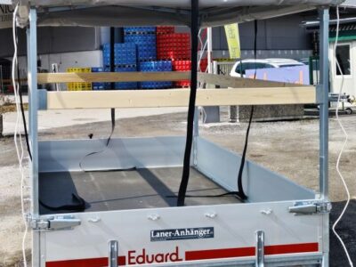 Eduard HL 311 x 160 - 2000kg mit grauem Planenaufbau Laner Anhänger