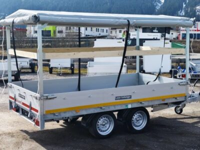 Eduard HL 311 x 160 - 2000kg mit grauem Planenaufbau Laner Anhänger