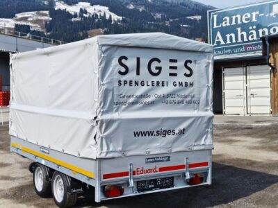 Eduard HL 311 x 160 - 2000kg mit grauem Planenaufbau Laner Anhänger