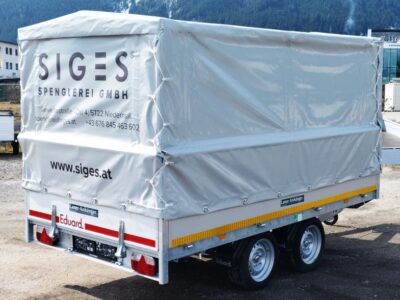 Eduard HL 311 x 160 - 2000kg mit grauem Planenaufbau Laner Anhänger